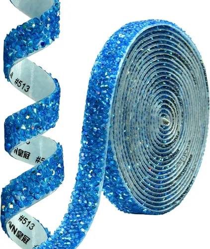 Vista 8 de Cinta autoadhesiva de resina negra con diamantes de imitación, 4 yardas, cinta de cristal brillante aplicable a bodas, cumpleaños, Navidad, fiestas