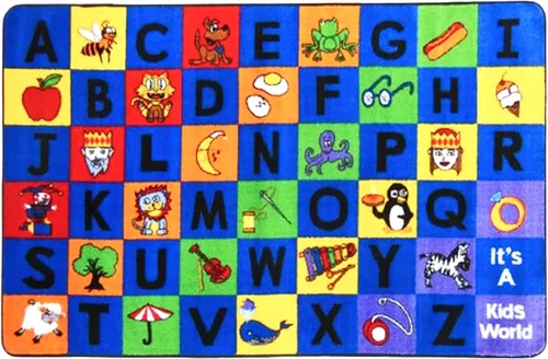 Vista 13 de SAFECASTLE ABC Picture Phonics - Alfombra educativa del alfabeto para niños, 7 pies 8 pulgadas x 10 pies 4 pulgadas, alfombra de aprendizaje