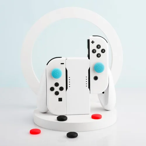 Vista 6 de GLDRAM Joycon Charger Grip for Nintendo Switch & Switch OLED Accessories, Switch Joy Con Controller Charging Grip with LED Indicator, Charging Cable