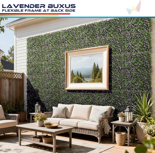Vista 6 de Windscreen4less 1 panel artificial de boj de 20 x 20 pulgadas, decoración de pared verde hierba sintética para decoración de interiores