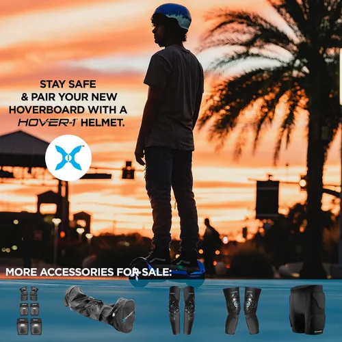 Vista 6 de Hover-1 All-Star Hoverboard 7MPH velocidad máxima, rango 7MI, motor dual de 200 W, recarga de 5 HR, peso máximo de 220 libras, ruedas LED y faros
