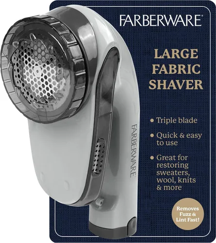 Vista 8 de Farberware Removedor de Pelusa Grande Afeitadora de Tela – Afeitadora de Pelusa a Batería con Cuchillas Triples para Ropa, Afeitadora de Suéter