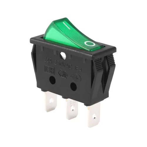 Vista 2 de uxcell interruptor encendido/apagado AC 20A/125V 22A/250V SPST de 3/2 pines, 2 posiciones, interruptores basculantes con luz de retroiluminación