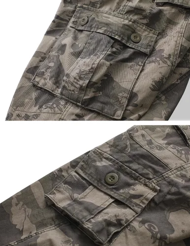 Vista 6 de TRGPSG Men's Wild Cargo Pants, Camo Pants Cotton Casual Work Hiking Pants with 8 Pockets(No Belt)