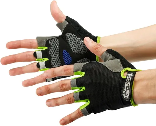 Vista 3 de GEARONIC Guantes de ciclismo para hombre guantes de bicicleta de montaña sin dedos para hombre guantes de bicicleta MTB guantes de bicicleta