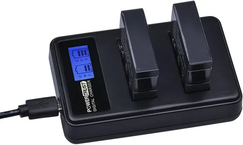 Vista 2 de Paquete de 2 baterías AHDBT-401 y cargador USB dual LCD para Gopro Hero 4 Baterías Go Pro Hero4 AHDBT 401 Accesorios de cámara de acción