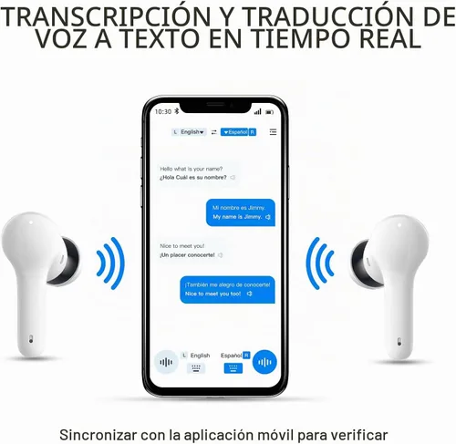 Vista 6 de ANFIER M6 Traductor Auriculares Traductor Dispositivo de Traductor de Idiomas Chip Actualizado 144 Idiomas y Accents 0.5s Traducción Rápida Música