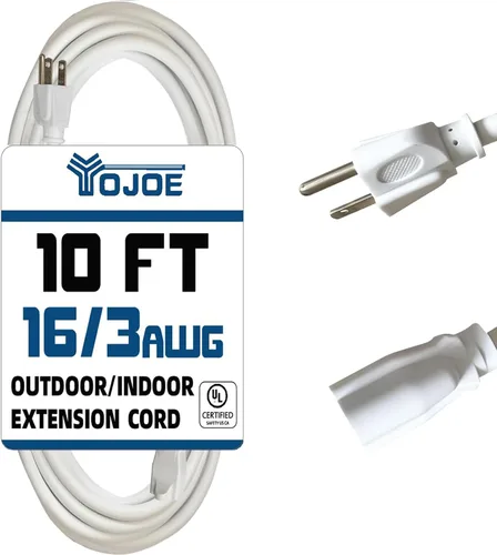 Vista 43 de YOJOE Cable de Extensión, Cable de Alimentación de 3 Clavijas 13A Resistente a la Intemperie, Cable de Extensión Marrón de Servicio Pesado Calibre