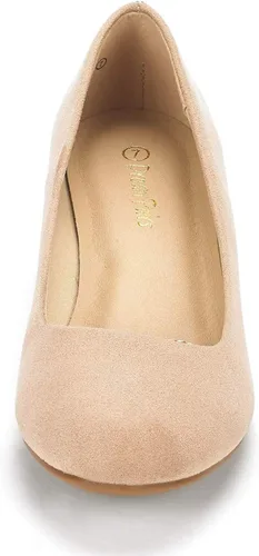 Vista 4 de DREAM PAIRS Debbie - Zapatos de tacón de cuña media para mujer