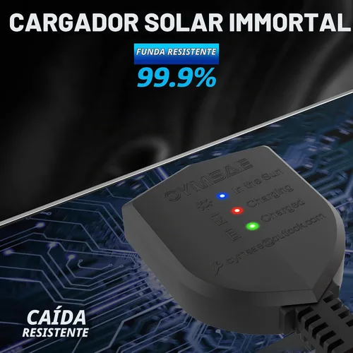 Vista 7 de Cargador de batería de coche con panel solar de 12 V OYMSAE (5W)