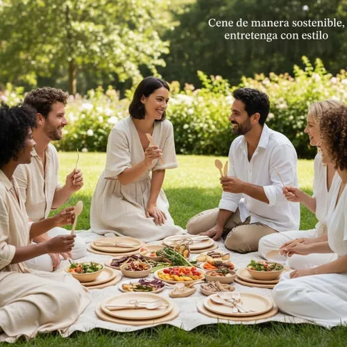 Vista 9 de Juego de 500 tenedores de madera desechables, alternativos a los tenedores de plástico y bambú, ecológicos, biodegradables y compostables, juego