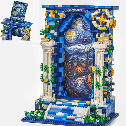Vista 4 de SAMYBLOCKS Juego de 3600 bloques de construcción de castillo, ideales creativos, bloques de construcción de palacio de ensueño, el mejor regalo