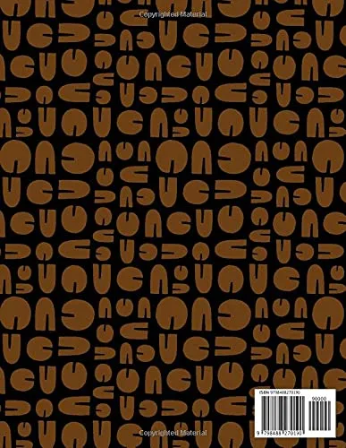 Vista 2 de Notebook Minimalistic Brown and Black Paperback Lined Notebook Large 8.5x11 inches 100 pages