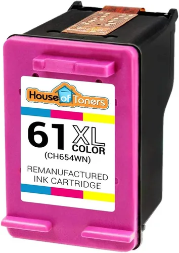 Vista 2 de Houseoftoners Cartucho de tinta remanufacturado, reemplazo de alto rendimiento para HP 61XL Color Envy 4500 5530 5534 5535 Deskjet 1000 1056 1010