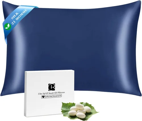 Vista 20 de Ravmix Fundas de almohada de seda con cremallera, de seda de morera de 21 momme para la salud del cabello y la piel, funda de almohada suave, lisa