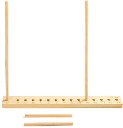 Vista 8 de Auihiay Regla de medición de globos de madera ajustable de 12 tamaños, herramienta de medición para decoraciones de globos, arcos, columnas