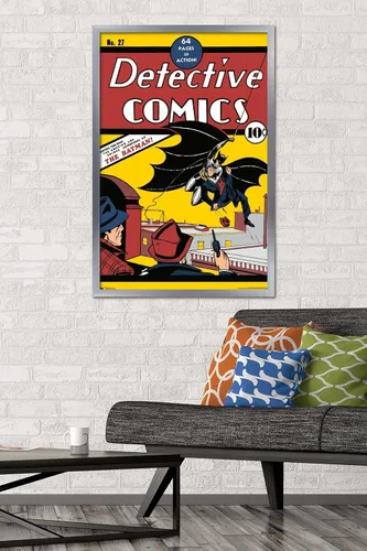 Vista 2 de Trends International 24 x 36 DC Comics Batman - Detective #1 Póster de pared, 36 pulgadas de largo x 24 pulgadas, versión con marco plateado