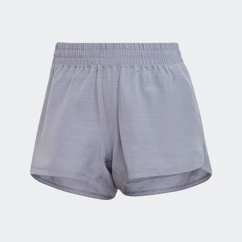 Vista 5 de adidas Pantalones cortos jaspeados de 3 rayas Pacer para mujer