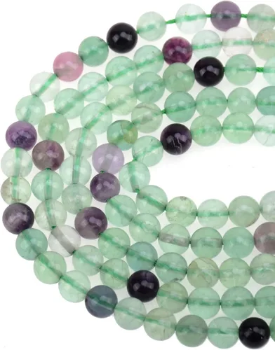 Vista 13 de Cuentas sueltas de 0.315 pulgadas/8mm de piedra natural redonda para hacer joyas con cordón elástico