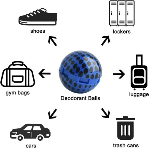 Vista 3 de Pelotas desodorantes para tenis, pelotas desodorantes para tenis, bolsas de gimnasio y casilleros, bolas eliminadoras de olores, paquete de 6