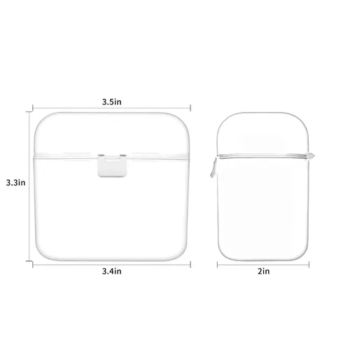Vista 8 de Accmor Contenedor para chupete - 2 fundas para chupete para viajes, sin BPA, transparente