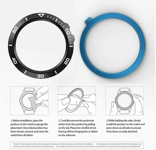 Vista 6 de REYDA Bisel de reloj compatible con Garmin Fenix 3/Fenix 3 HR Bisel Ring, acero inoxidable bisel Loop cubierta adhesiva resistente a los arañazos
