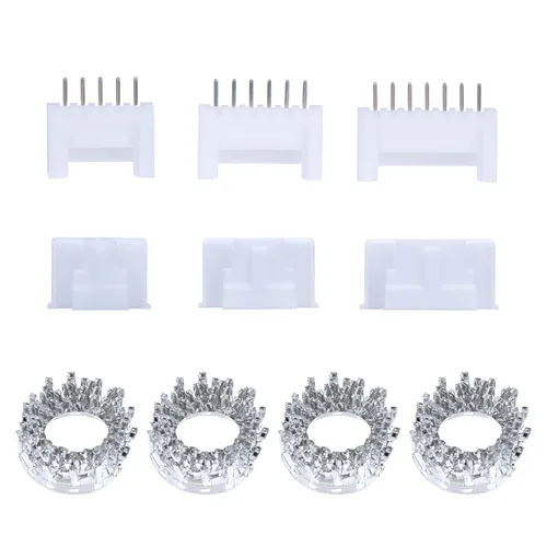 Vista 51 de CQRobot JST EL 4.5 mm de paso 2 pines conector electrónico IC macho, enchufes hembra carcasa y kit de terminales de crimpado en T macho/hembra. 50