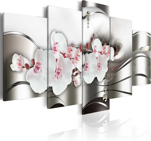 Vista 38 de Lienzo decorativo con impresión artística de diseño de orquídea de Artgeist Orquídea #01