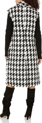 Vista 2 de Kenneth Cole Women's Mixed Media Houndtooth Novelty Wool