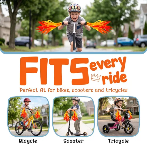 Vista 5 de Iconikal Streamers de llama para manillar de bicicleta o scooter, bicicleta infantil de 10 pulgadas, fácil de instalar