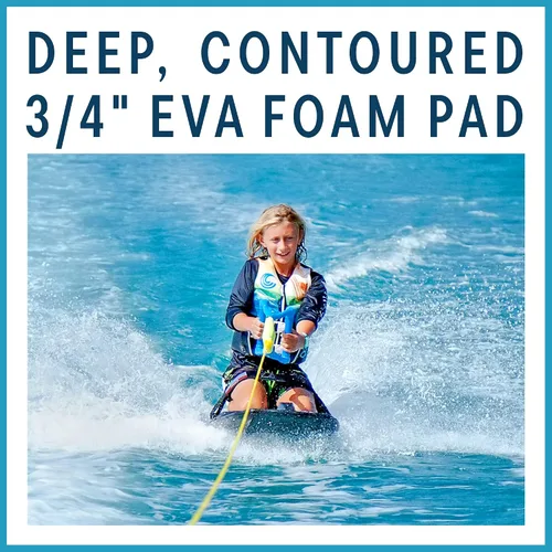 Vista 3 de ZUP Rodillera con correa acolchada ajustable con cómoda almohadilla de espuma EVA, ideal para deportes acuáticos y rodillas, 50 x 20 pulgadas retro