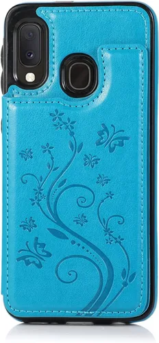 Vista 7 de Funda de teléfono para Samsung Galaxy A10e/A20e con protector de pantalla de vidrio templado y tarjetero con soporte para tarjetero, accesorios