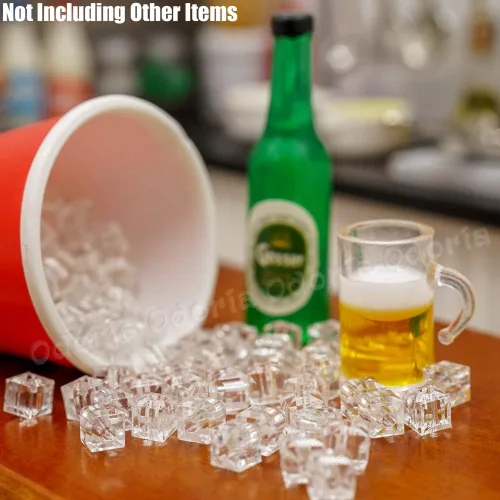 Vista 6 de Odoria 1/12 cubos de hielo en miniatura accesorios de decoración de casa de muñecas