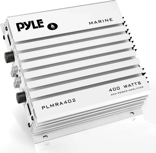 Vista 5 de Pyle Altavoces de torre de wakeboard marinos impermeables – 6.5 pulgadas – 1 par – PLMRW65 (blanco) & Amplificador marino Hydra – Amplificador