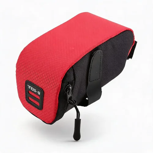 Vista 8 de Zopsc Bolsa para sillín de bicicleta, bolsa de almacenamiento debajo del asiento con apertura con cremallera, poliéster súper ligero, para la Negro