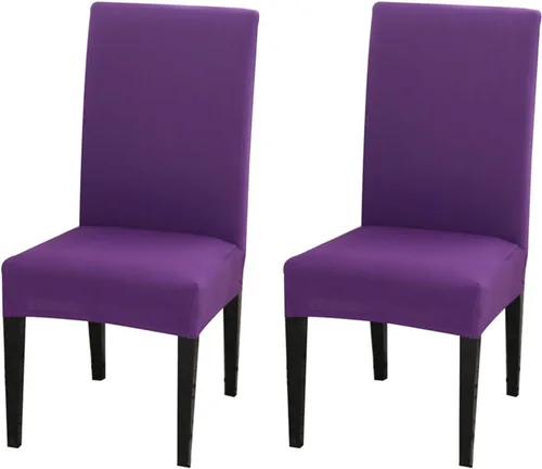Vista 36 de Dimatic Paquete de 2 fundas elásticas de licra para sillas de comedor, extraíbles y lavables, fundas protectoras para sillas de comedor, cocina