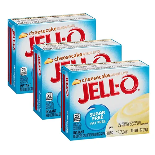 Vista 17 de Jell-O Postre de gelatina sin azúcar, plátano fresa (paquete de 4)