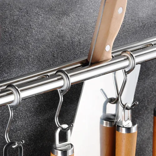 Vista 7 de ASkinds Estante colgante para utensilios de acero inoxidable para colgar en la pared, soporte para tapa de olla, organizador de almacenamiento