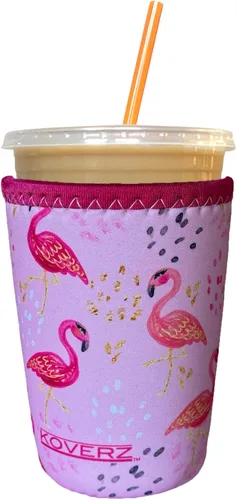 Vista 50 de Funda Koverz para café helado, funda aislante de neopreno para taza, se ajusta a una taza de café de 32 Oz., lavable y reutilizable, accesorios