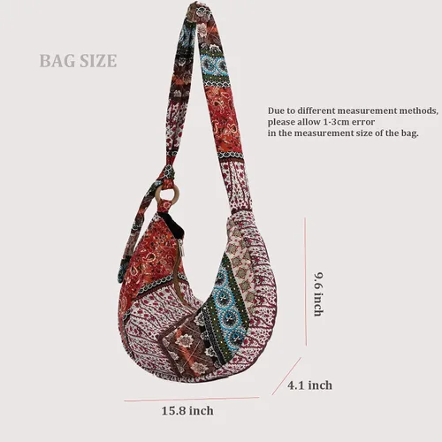 Vista 4 de Karresly - Bolsa bandolera para mujer con correa ajustable, estilo Thai
