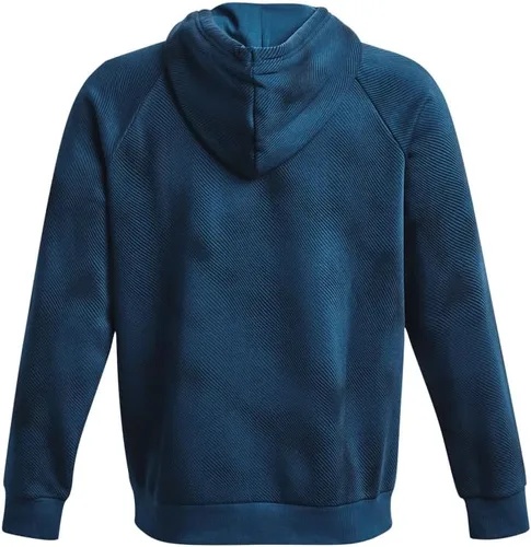 Vista 6 de Under Armour - Sudadera entallada de vellón con capucha para hombre modelo Rival