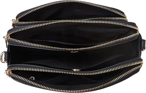 Vista 5 de Bolsos cruzados para mujer, bolso de hombro de tres capas, cuero vegano, múltiples compartimentos, bolsos, carteras, bolso de mano Hobo Clutch 2023