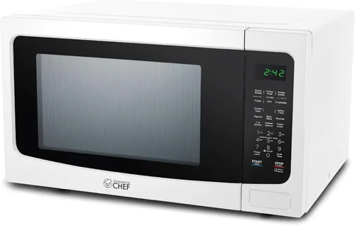 Vista 11 de COMMERCIAL CHEF Microondas de 1.4 pies cúbicos con 10 niveles de potencia, microondas pequeño con botón pulsador, microondas de 1100 vatios