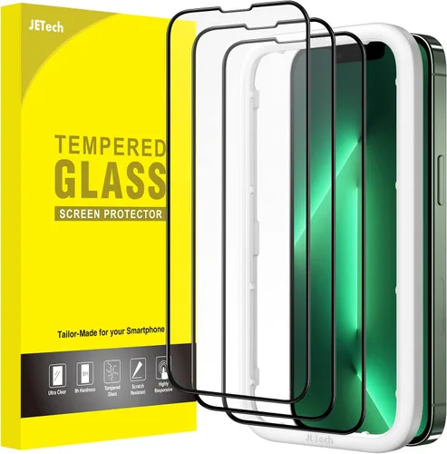 Vista 15 de JETech Protector de pantalla para iPhone SE 3/2, iPhone 8/7, negro, paquete de 3