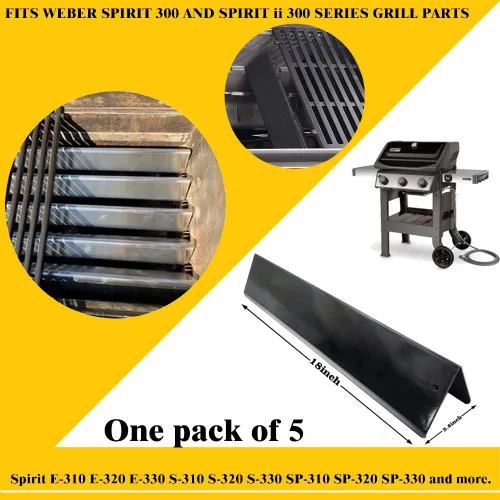 Vista 4 de 69787 Quemador de parrilla de 18 pulgadas para parrillas de gas Weber Spirit 300 y Spirit II serie 300, Spirit E310 E320 S310 S320 E330 S330 SP330