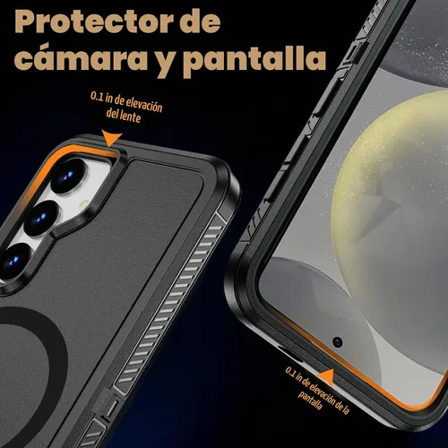 Vista 6 de Funda magnética para Samsung Galaxy S24+ Plus compatible con carga Magsafe [protector de pantalla de vidrio]