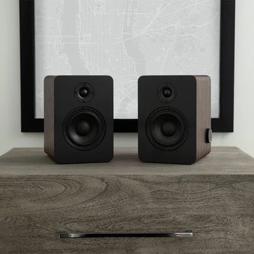 Vista 6 de Victrola Monitores M1: altavoces de monitor de estantería alimentados, transmisión inalámbrica Bluetooth, sonido estéreo premium, se empareja