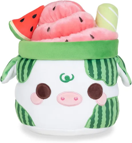 Vista 4 de PlushGoals Honeycomb Mooshake - Lindo juguete de peluche Kawaii de vaca