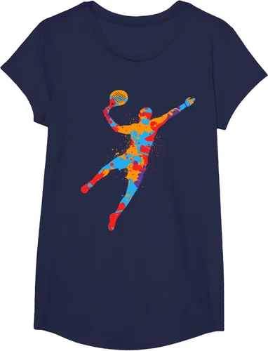 Vista 23 de Playera de Padel Playera Colorida Plataforma Tenis Paddleball Niños Camiseta de Padel