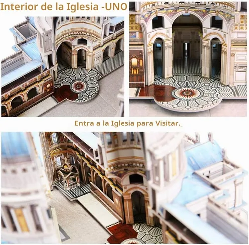 Vista 4 de CubicFun London St. Paul's Cathedral 3D Architecture Puzzle, 643 Pieces
